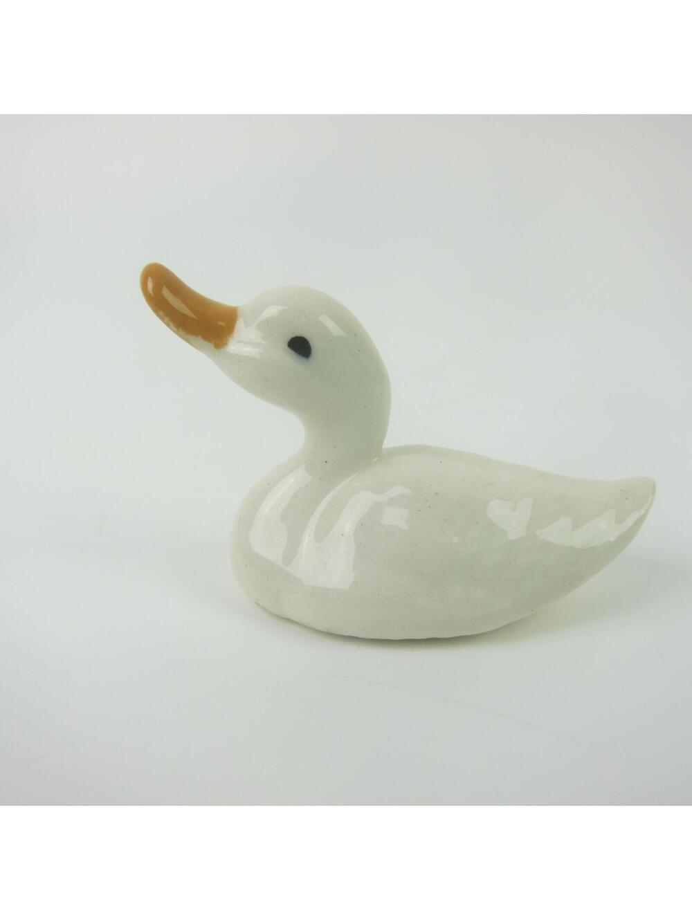 Vintage Hagen Renaker Mama Duck Miniature Figurine 1986 White Duck Bird Retired